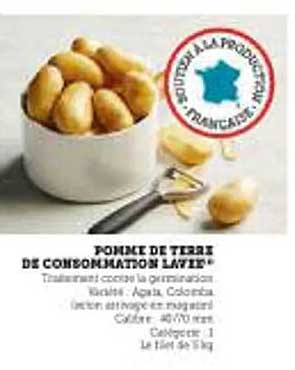 Pomme de terre de consommation lavée