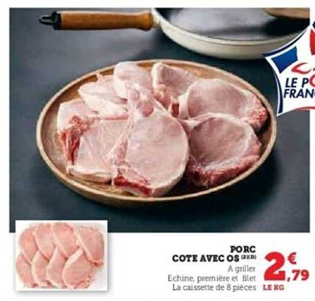 PORC COTE AVEC OS (12 pièces)