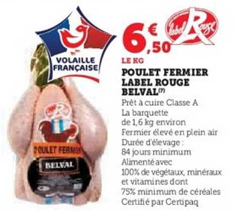POULET FERMIER LABEL ROUGE BELVAL