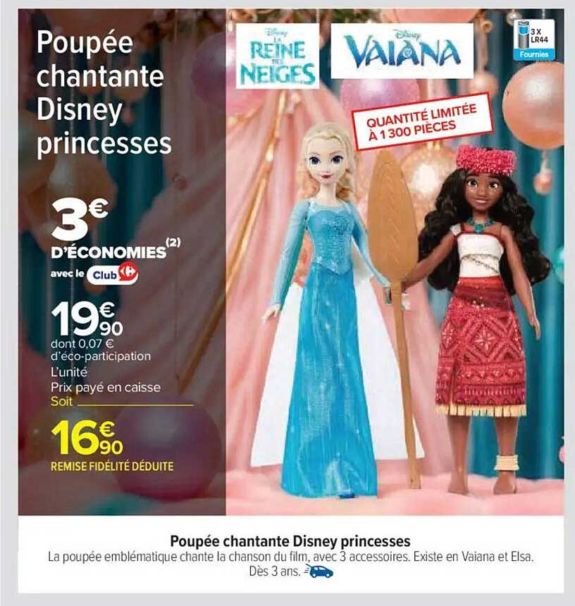 Poupée chantante Disney princesses