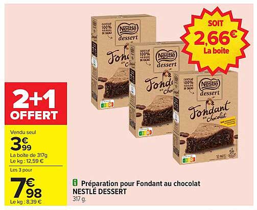 Préparation pour Fondant au chocolat NESTLÉ DESSERT