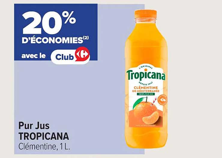 Pur Jus TROPICANA Clémentine, 1 L.