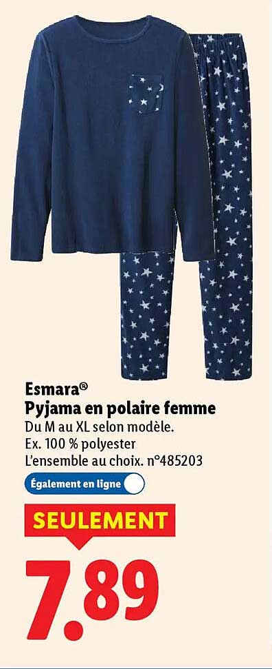 Pyjama en polaire femme