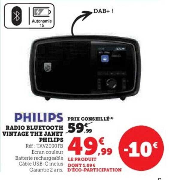 RADIO BLUETOOTH VINTAGE THE JANET PHILIPS