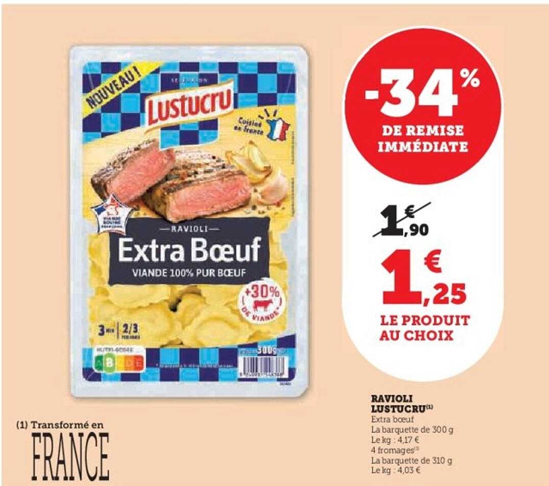 RAVIOLI LUSTUCRU® EXTRA BŒUF