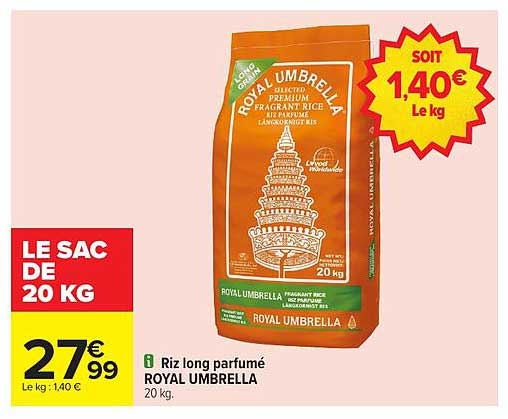 Riz long parfumé ROYAL UMBRELLA