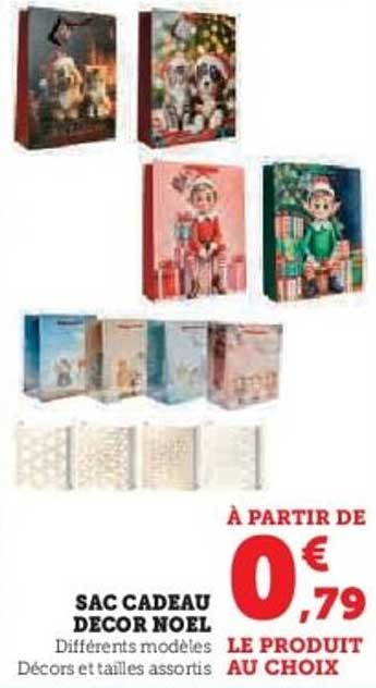 SAC CADEAU DECOR NOEL