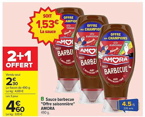 Sauce barbecue "Offre saisonnière" AMORA