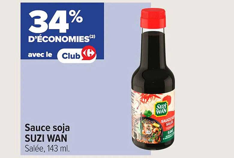 Sauce soja SUZI WAN Salée, 143 ml