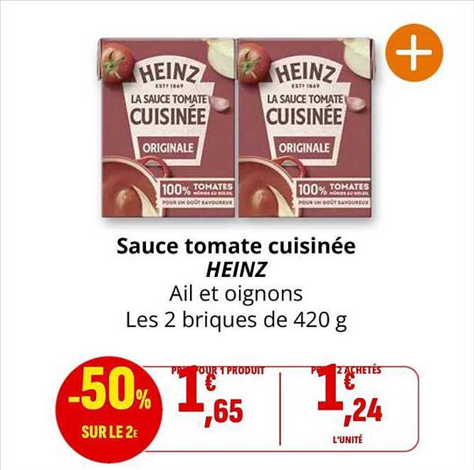 Sauce tomate cuisinée HEINZ
