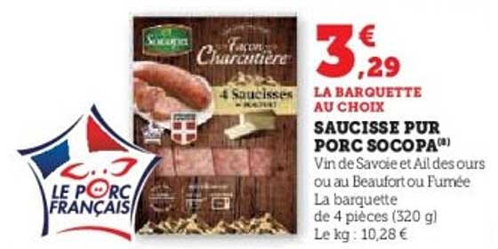 SAUCISSE PUR PORC SOCOPA