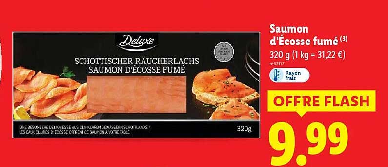 Saumon d'Écosse fumé