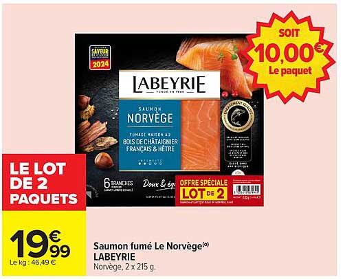 Saumon fumé Le Norvège LABEYRIE