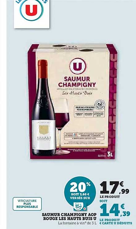 SAUMUR CHAMPIGNY AOP ROUGE LES HAUTS BUIS U