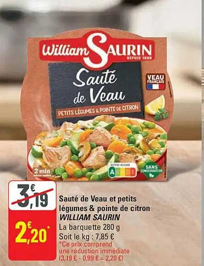 Sauté de Veau et petits légumes & pointe de citron