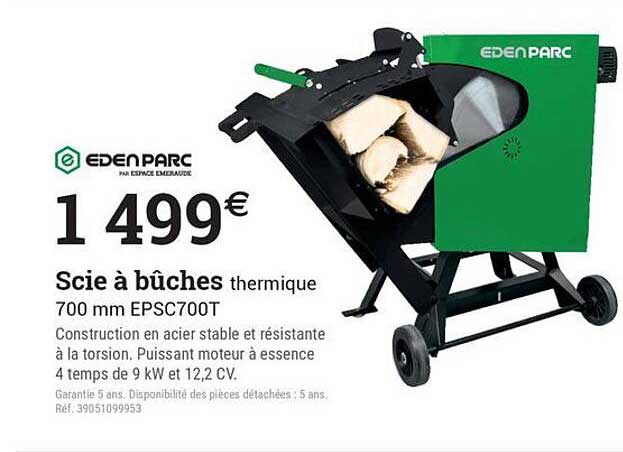 Scie à bûches thermique 700 mm EPSC700T