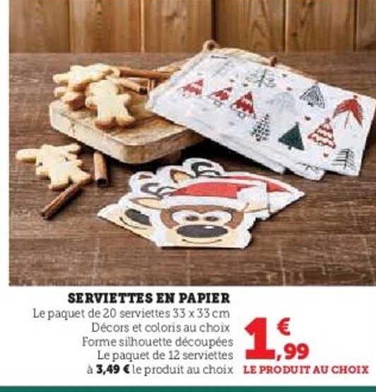 SERVIETTES EN PAPIER
