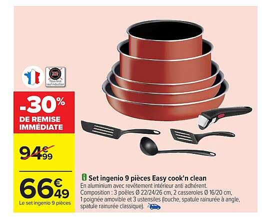Set ingenio 9 pièces Easy cook'n clean
