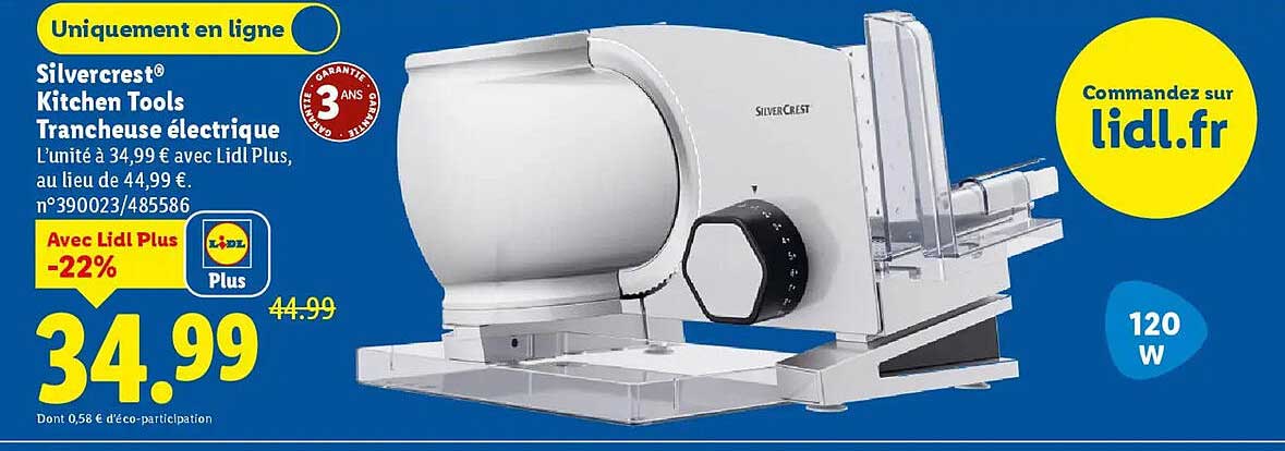 Silvercrest® Kitchen Tools Trancheuse électrique