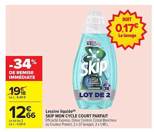 SKIP MON CYCLE COURT PARFAIT LOT DE 2
