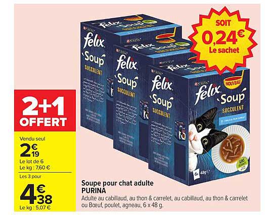 Soupe pour chat adulte PURINA