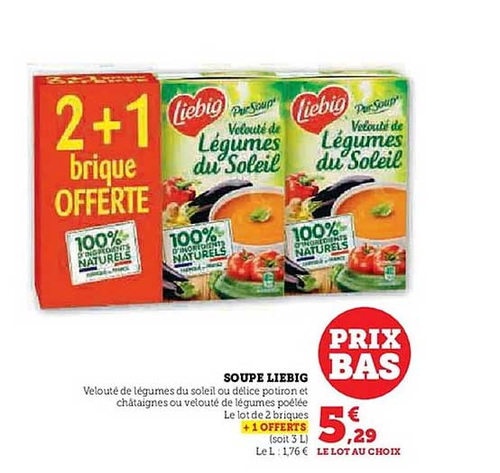 SOUPES LIEBIG 2+1 BRIQUE OFFERTES