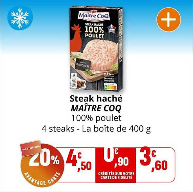 Steak haché MAÎTRE COQ 100% poulet