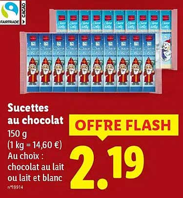 Sucettes au chocolat