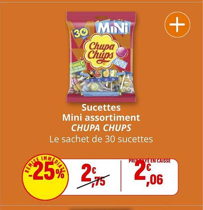 Sucettes Mini assortiment CHUPA CHUPS