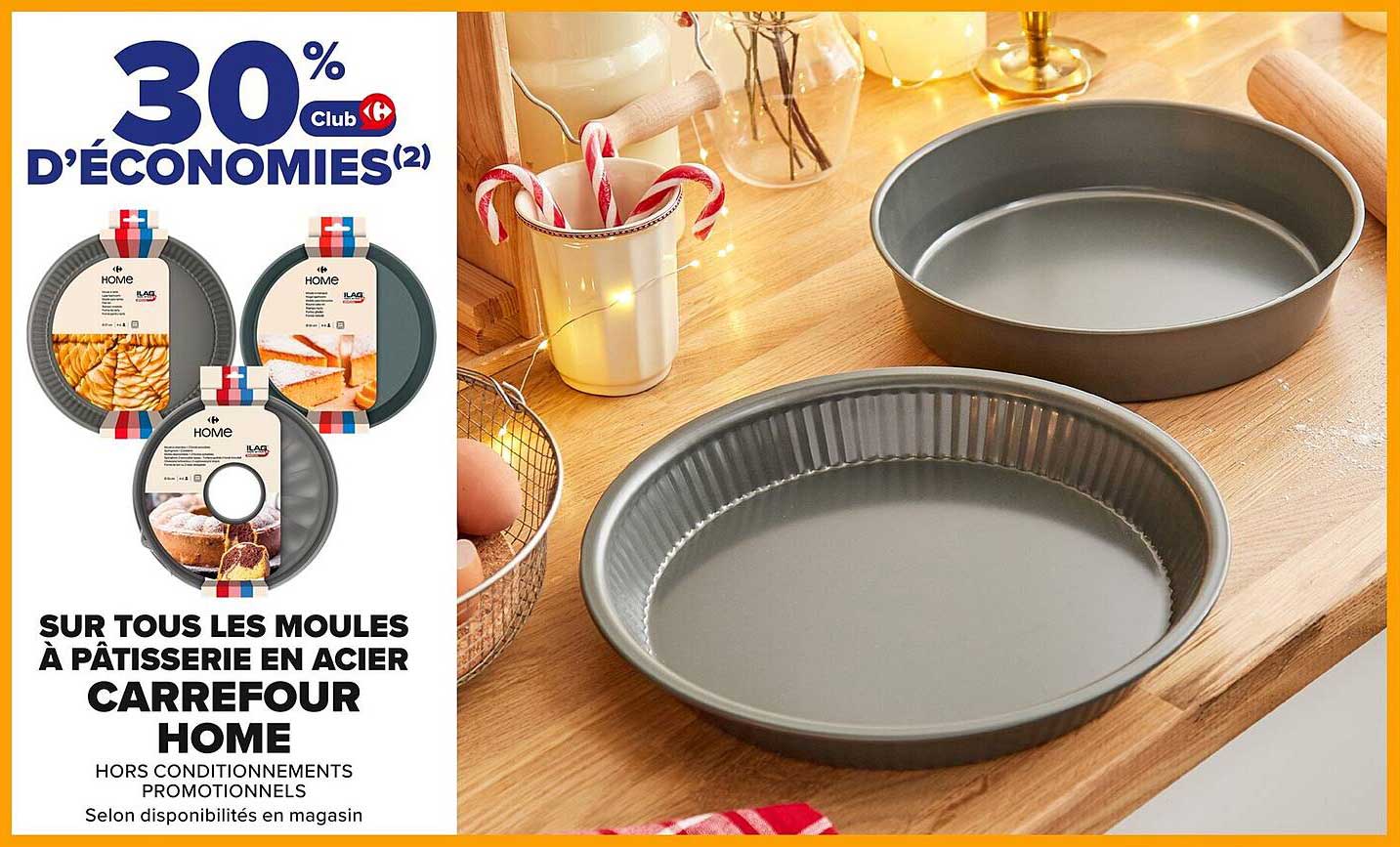 SUR TOUS LES MOUS À PÂTISSERIE EN ACIER CARREFOUR HOME