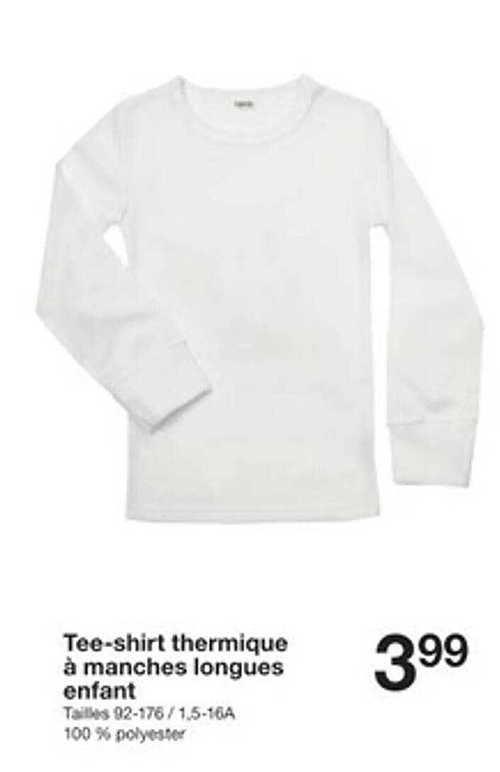 Tee-shirt thermique à manches longues enfant