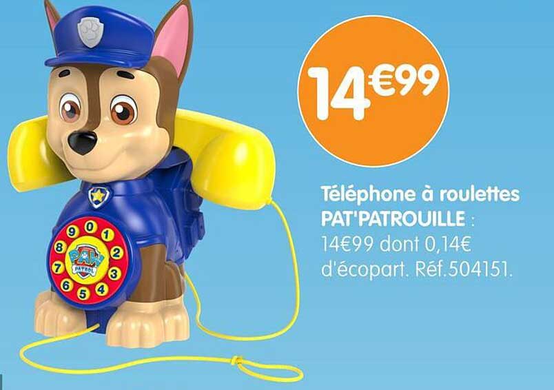 Téléphone à roulettes PAT'PATROUILLE