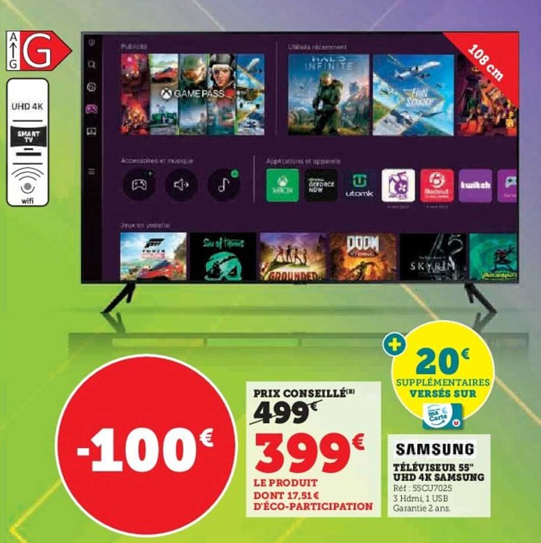 Téléviseur 55" UHD 4K Samsung