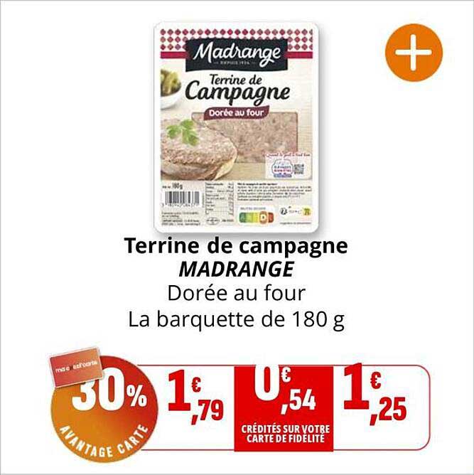 Terrine de campagne MADRANGE Dorée au four