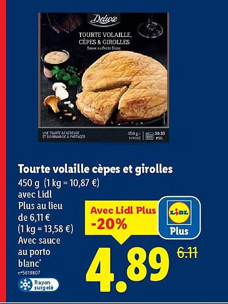 Tourte volaille, cèpes et girolles