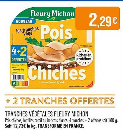 Tranches végétales Fleury Michon