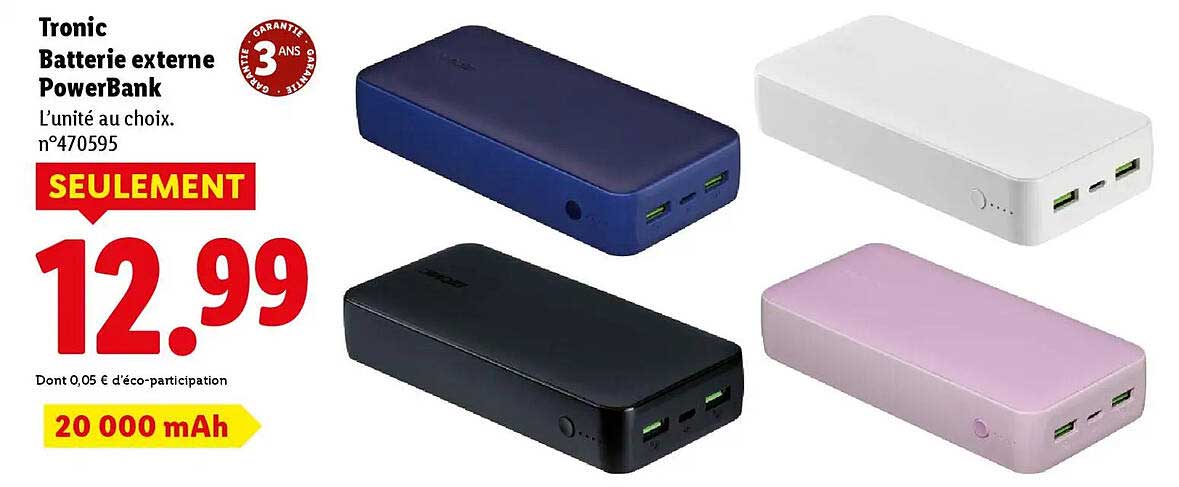 Tronic Batterie externe PowerBank