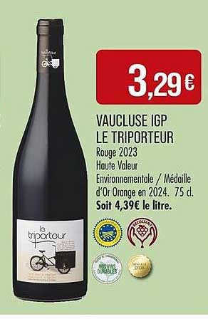 VAUCLUSE IGP LE TRIPORTEUR