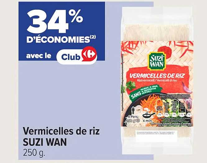 Vermicelles de riz SUZI WAN 250 g