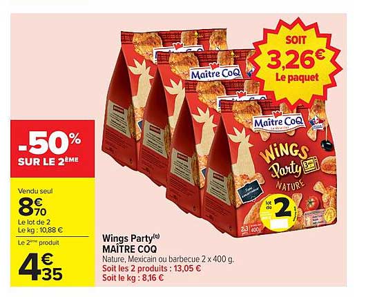 Wings Party MAÎTRE COQ