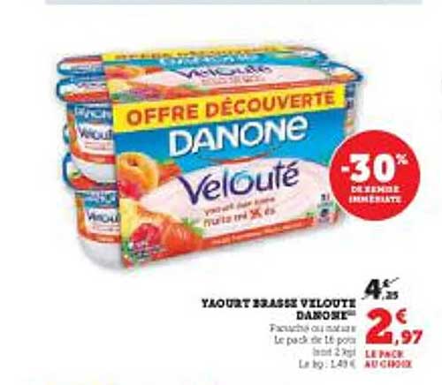YAOURT BRASSÉ VÉLOUTÉ DANONE