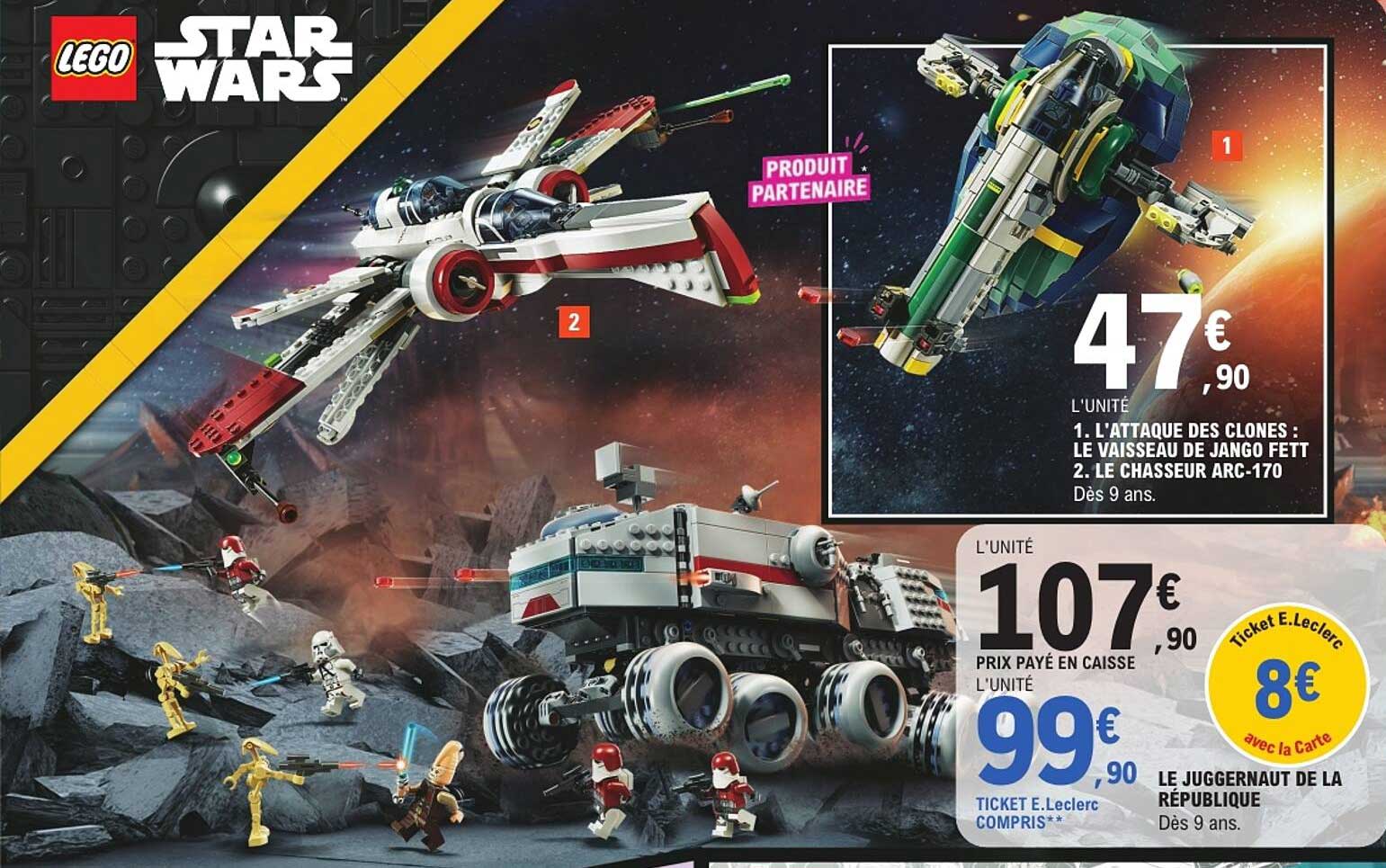 1. L'ATTAQUE DES CLONES : LE VAISSEAU DE JANGO FETT 2. LE CHASSEUR ARC-170