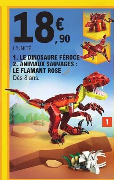 1. LE DINOSAURE FEROCE 2. ANIMAUX SAUVAGES : LE FLAMANT ROSE