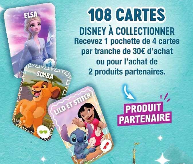 108 CARTES DISNEY À COLLECTIONNER