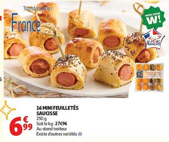 16 MINI FEUILLETÉS SAUCISSE
