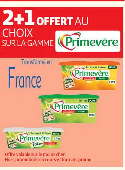 2+1 OFFERT AU CHOIX SUR LA GAMME Primevère