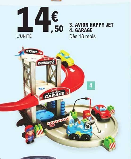 3. AVION HAPPY JET 4. GARAGE Dès 18 mois.