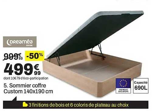 5. Sommier coffre Custom 140x190 cm