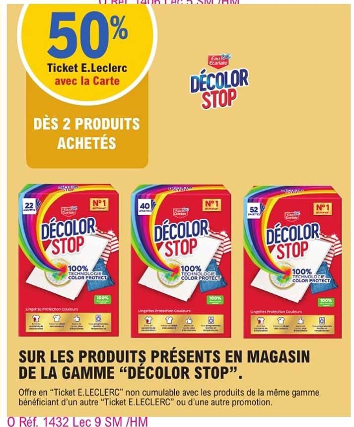 50% Ticket E.Leclerc avec la Carte dès 2 produits achetés