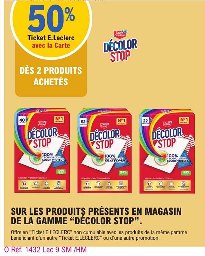 50% Ticket E.Leclerc avec la Carte dès 2 produits achetés